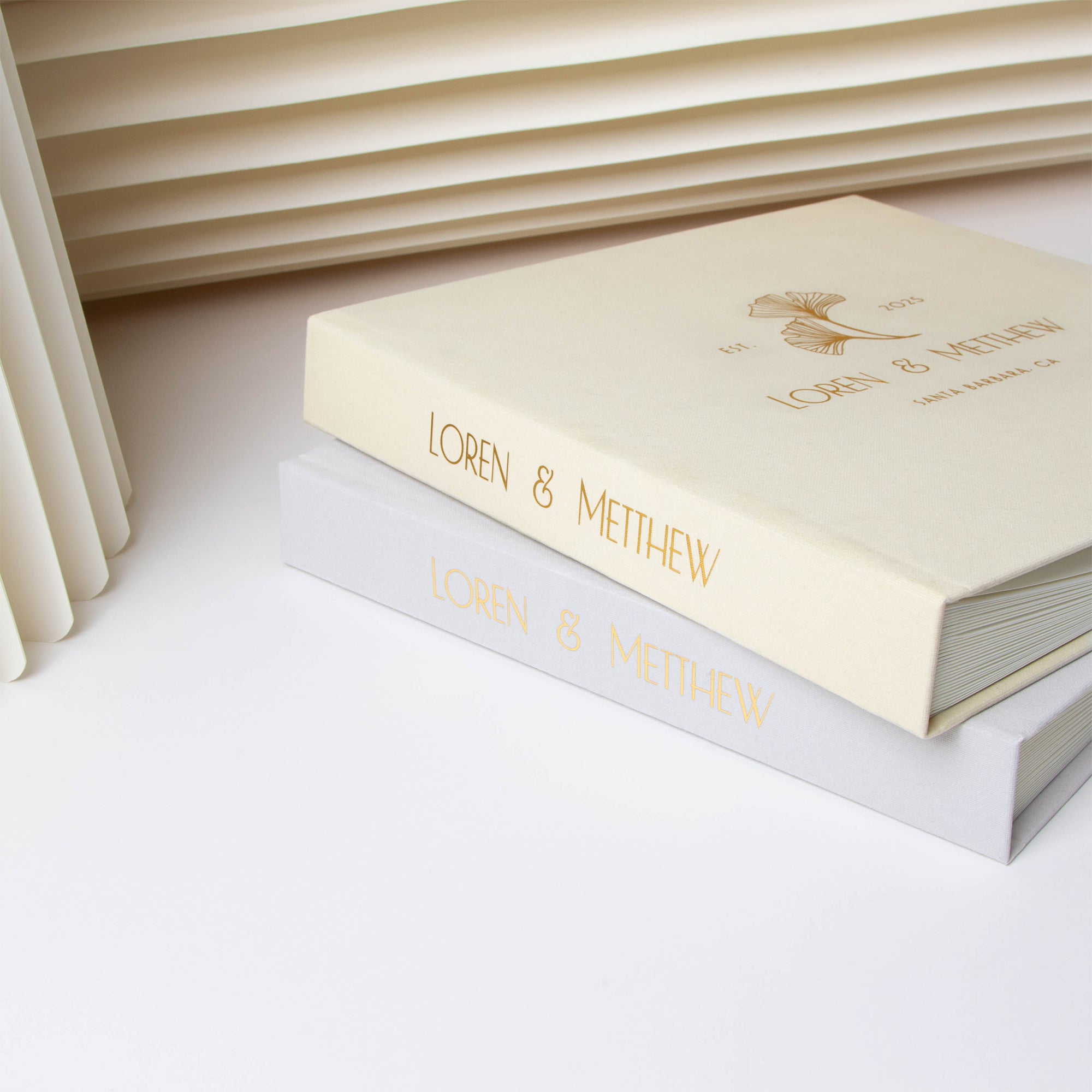 Ivory + Real Gold | Guest Book