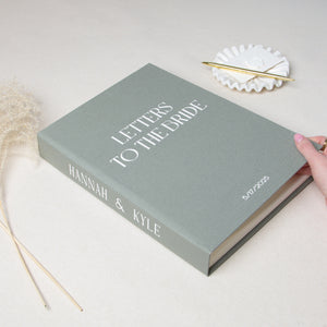 Sage Green + White Velour | Guest Book