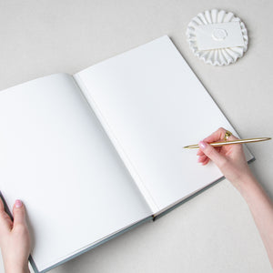 Sage Green + White Velour | Guest Book