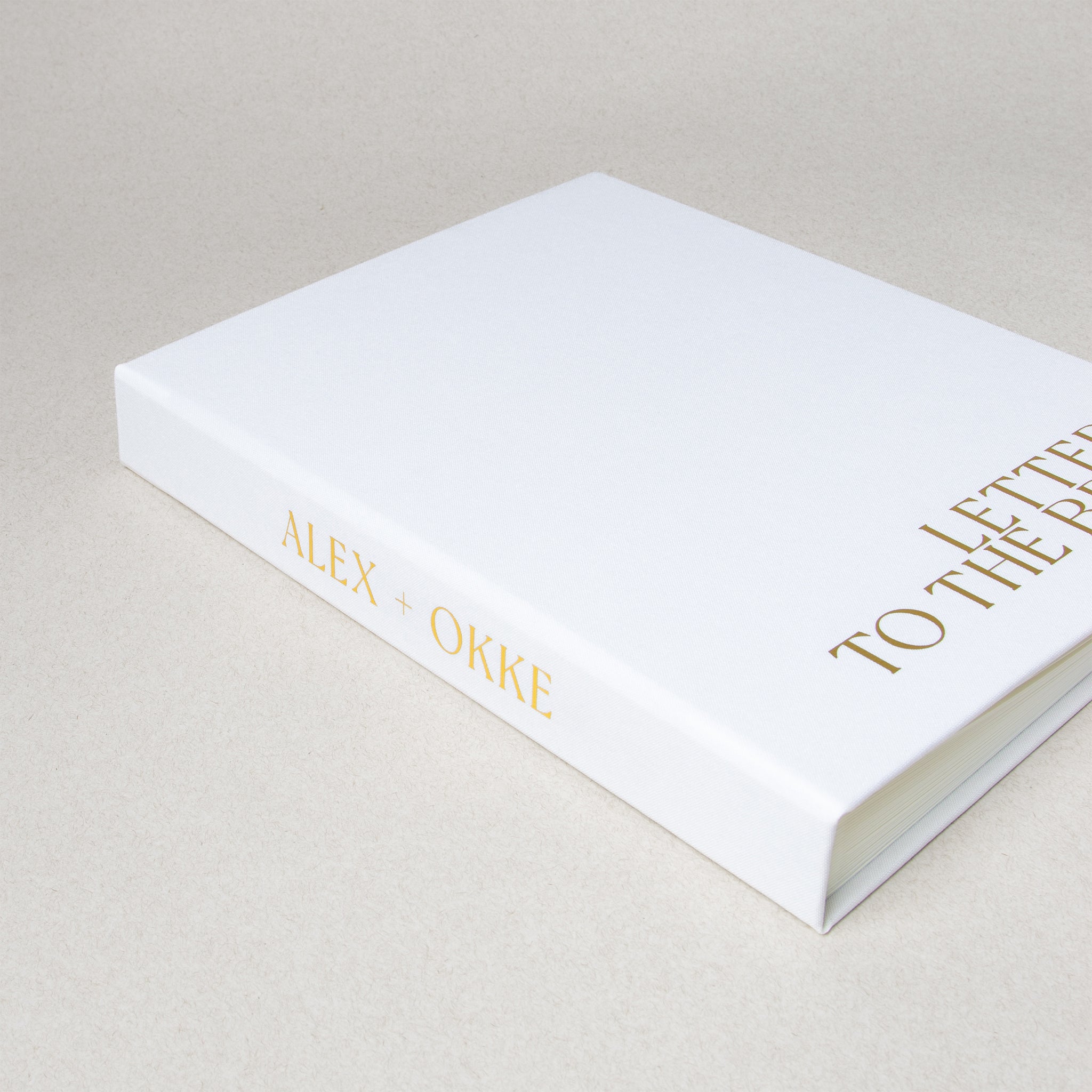 Silky White + Real Gold | Letters to Bride Guest Book