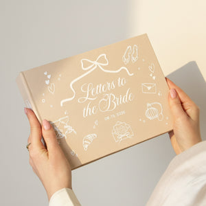 Sand + White Velour | Letters to Bride Guest Book
