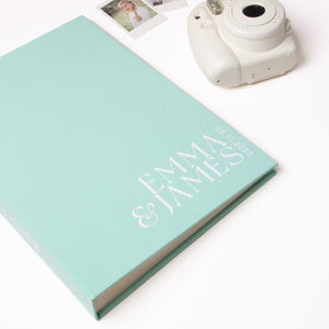 Mint + White Velour | Guest Book