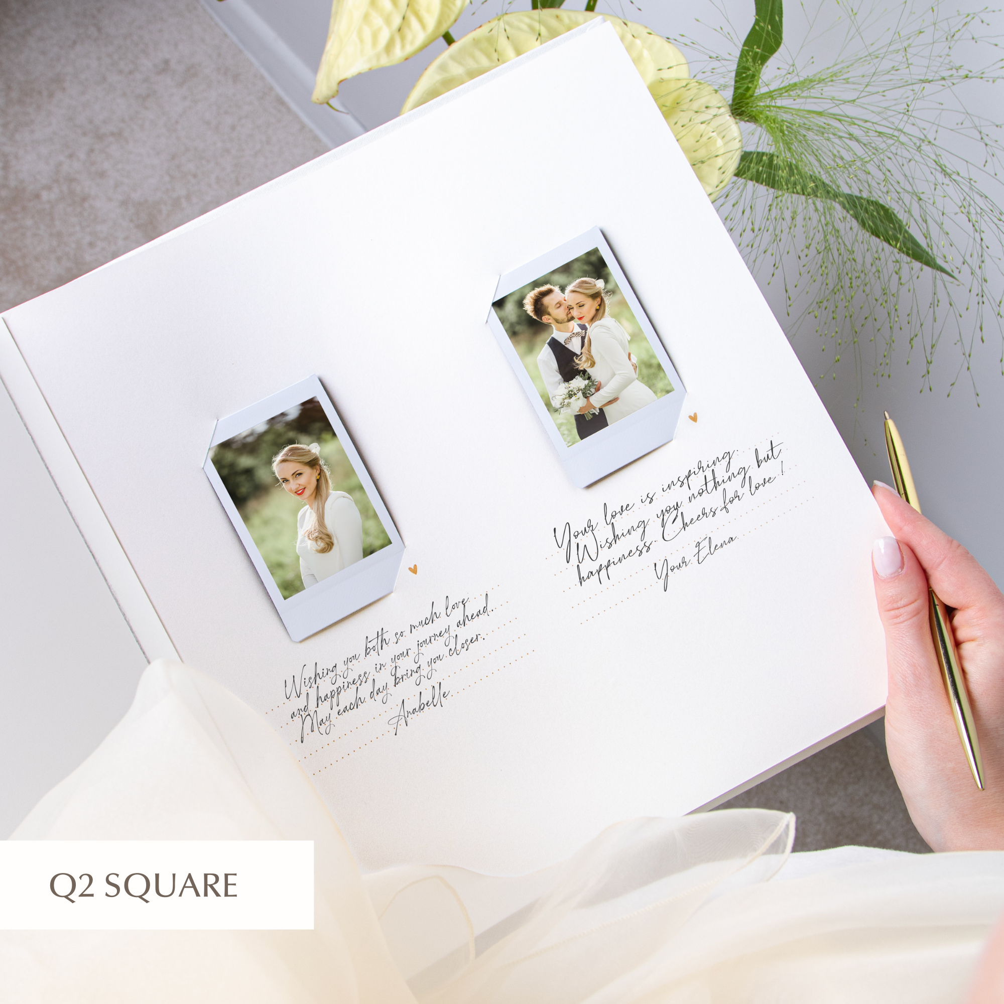 Silky White + Real Gold | Guest Book