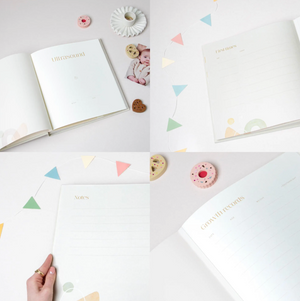 Cream + White Velour | 1st Year Baby Book