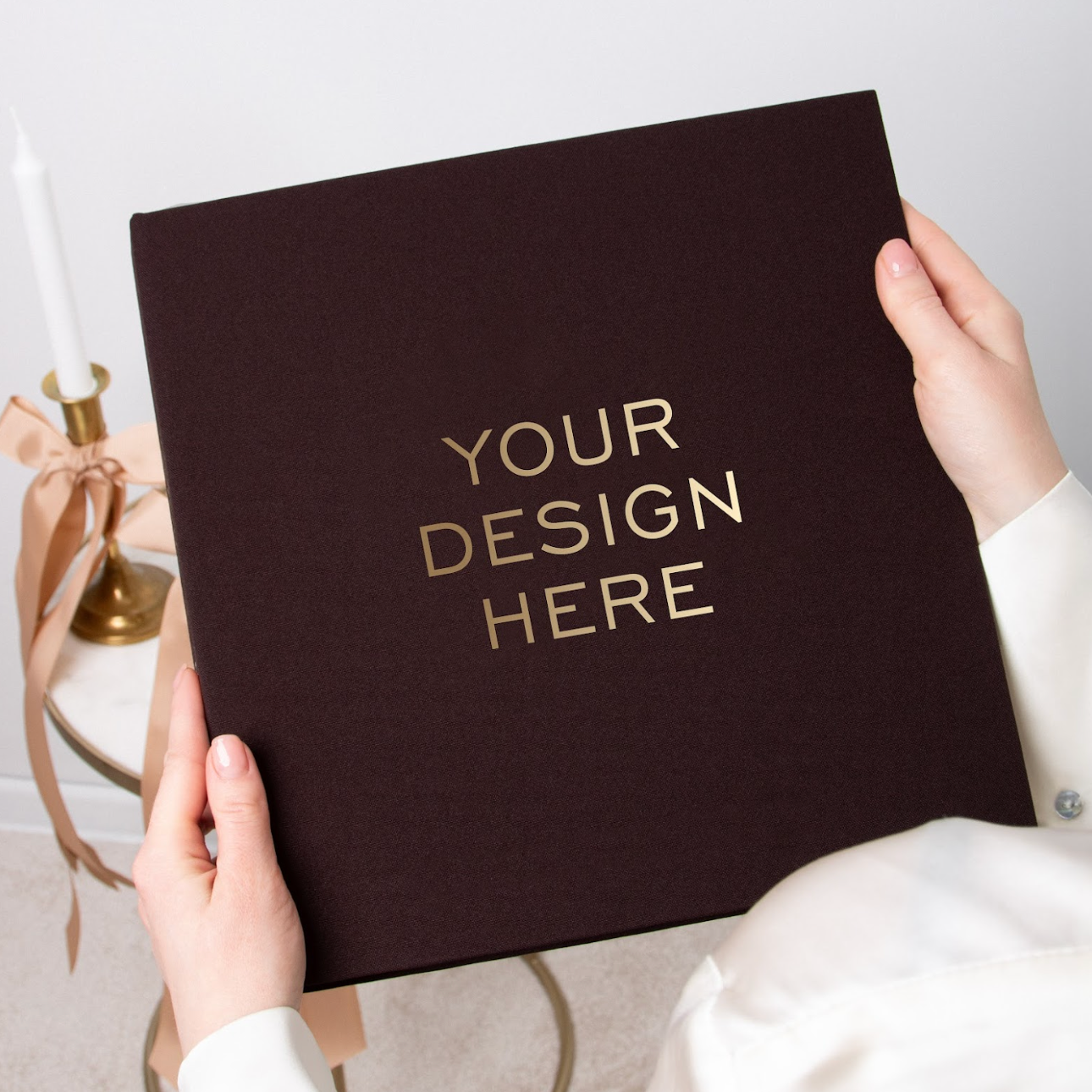 Brown+ Real Gold | Custom Guest Book