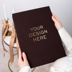 Brown+ Real Gold | Custom Guest Book