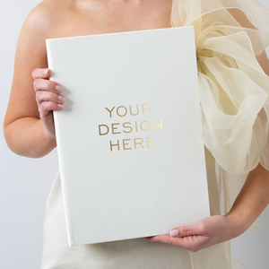 Silky White + Real Gold | Custom Guest Book