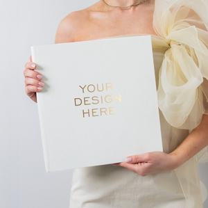 Silky White + Real Gold | Custom Guest Book