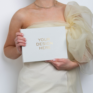 Silky White + Real Gold | Custom Guest Book