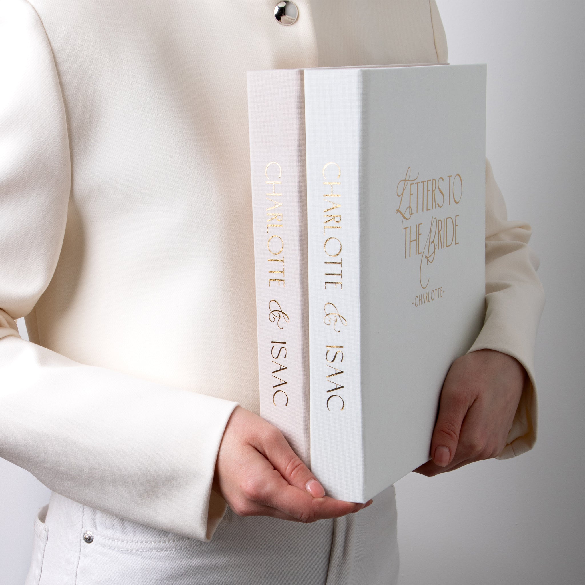 Silky White + Real Gold | Letters to Bride Guest Book