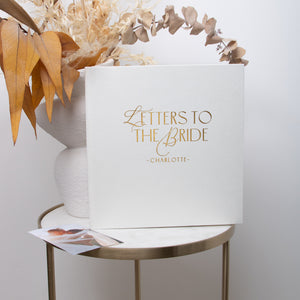 Silky White + Real Gold | Letters to Bride Guest Book