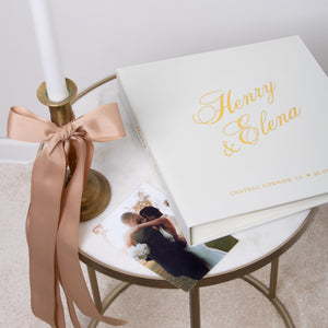 Silky White + Real Gold | Guest Book