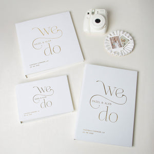 Silky White + Real Gold | Guest Book