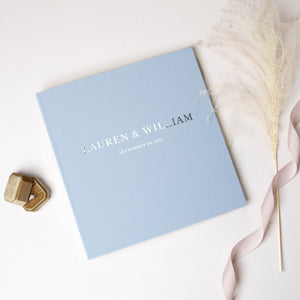 Sky Blue + Silver Metallic | Guest Book