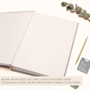 Double Names, Silky White + Real Gold Lettering | Guest Book