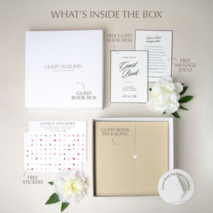 Silky White + Real Gold | Guest Book