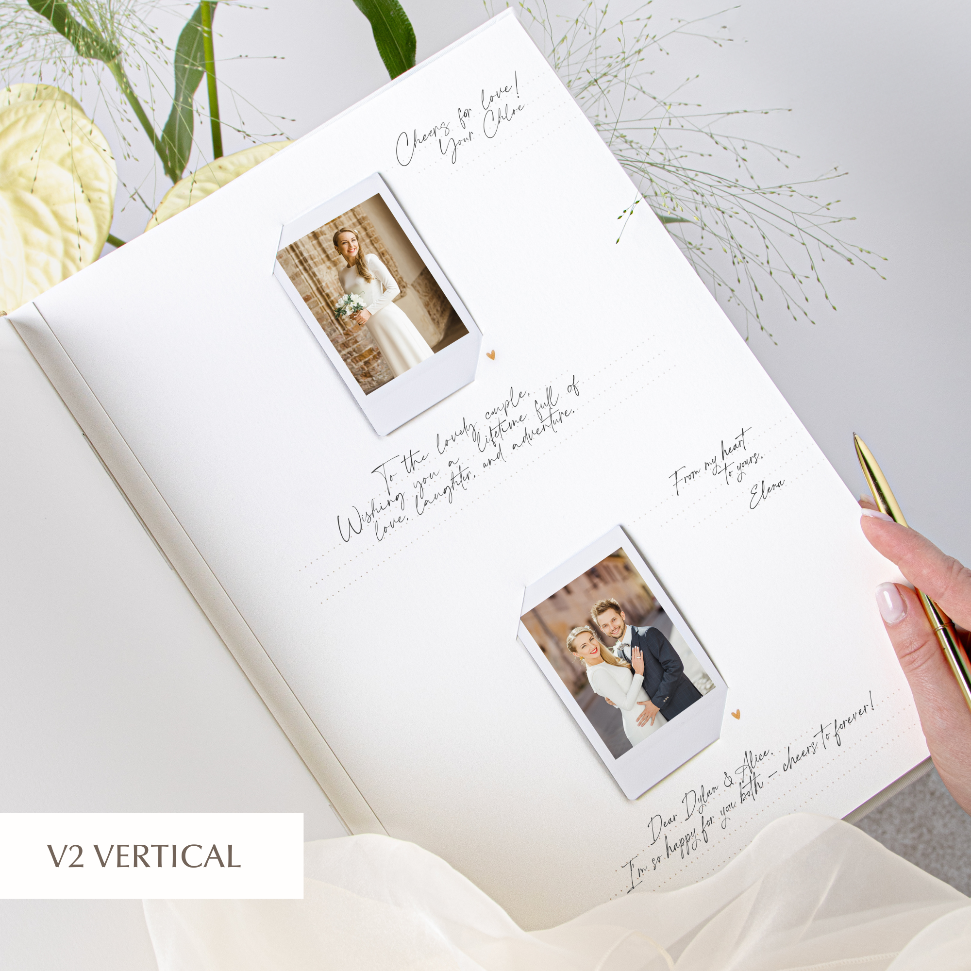 Silky White + Real Gold | Guest Book