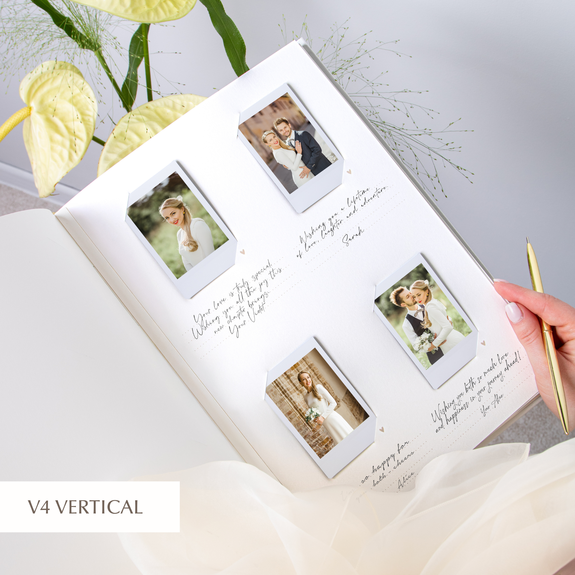 Silky White + Real Gold | Guest Book
