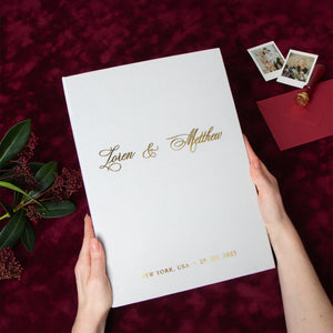 Silky White + Real Gold | Guest Book