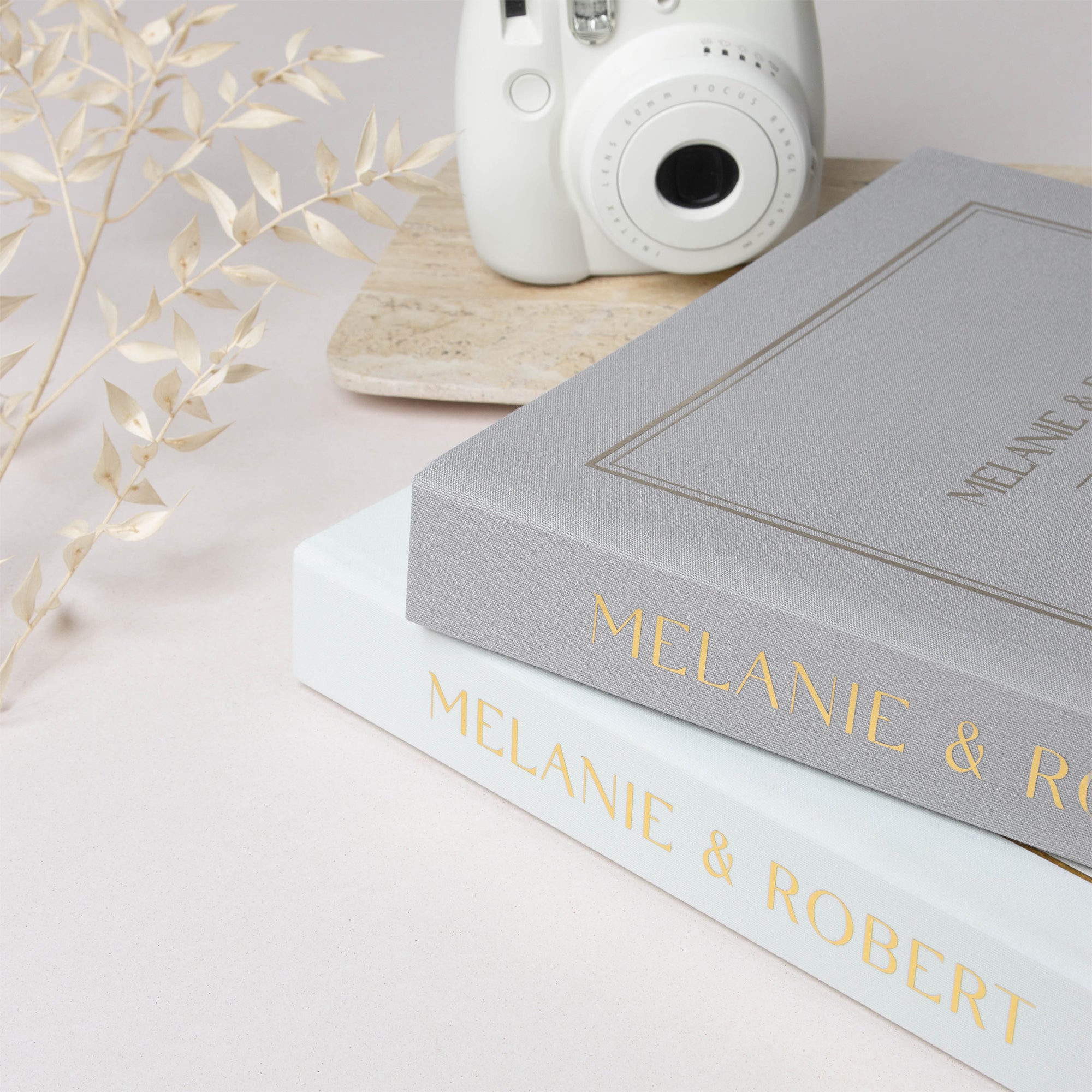 Gray + Real Gold | Guest Book