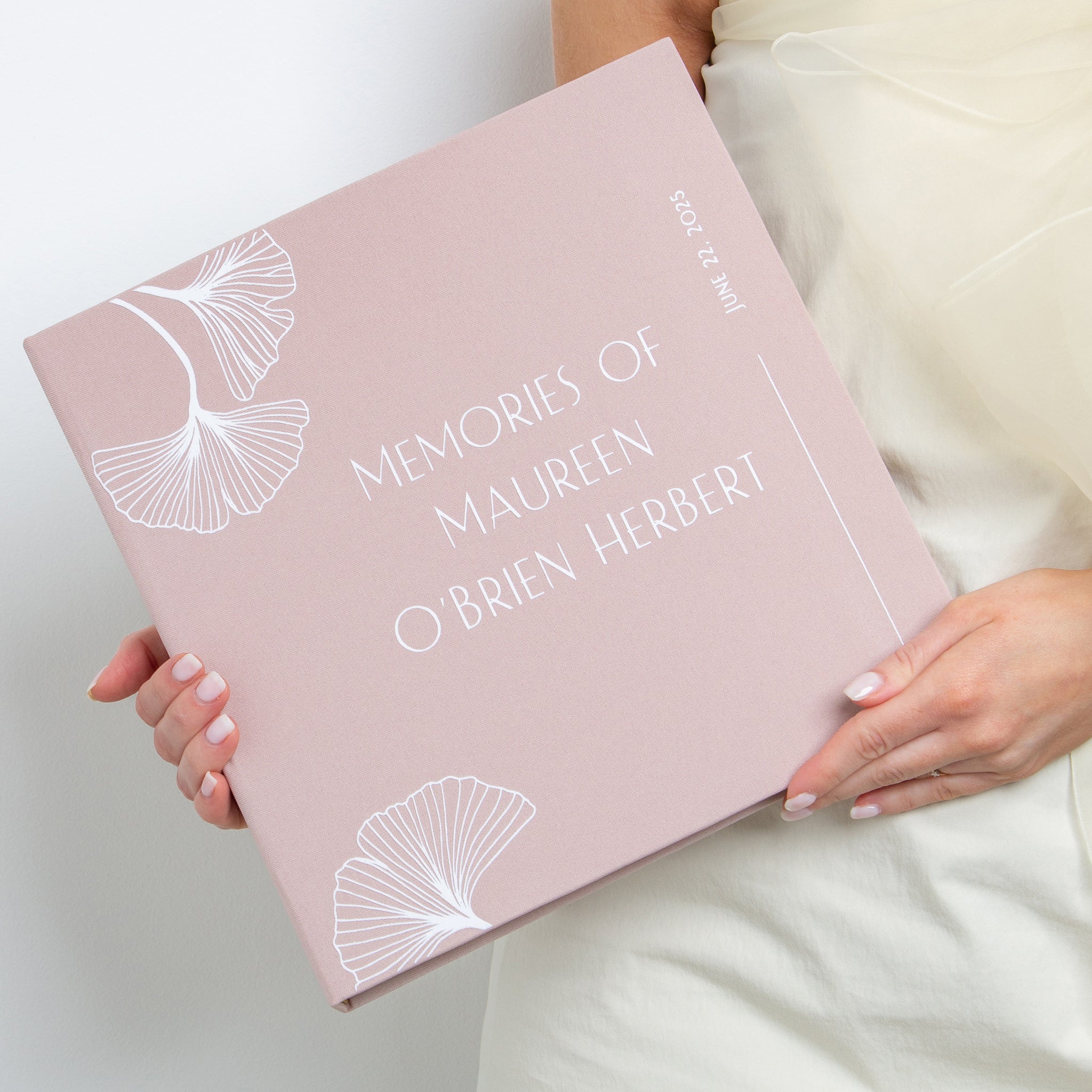 Vintage Rose + White Velour  | Guest Book