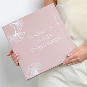 Vintage Rose + White Velour  | Guest Book