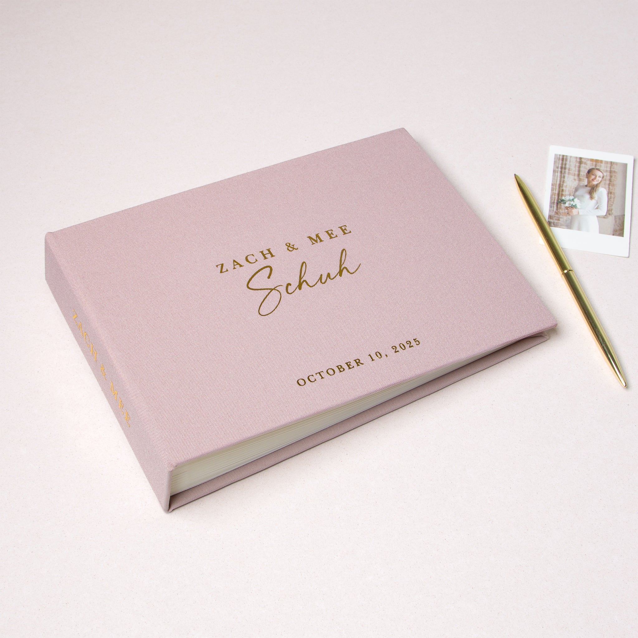 Vintage Rose + Real Gold | Guest Book