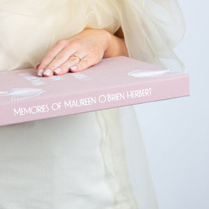 Vintage Rose + White Velour  | Guest Book