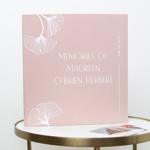 Vintage Rose + White Velour  | Guest Book