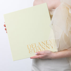 Butter Yellow + Gold Matte  | Guest Book