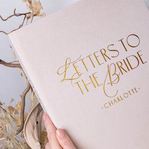 Cream + Real Gold |  Letters to Bride Guest Book