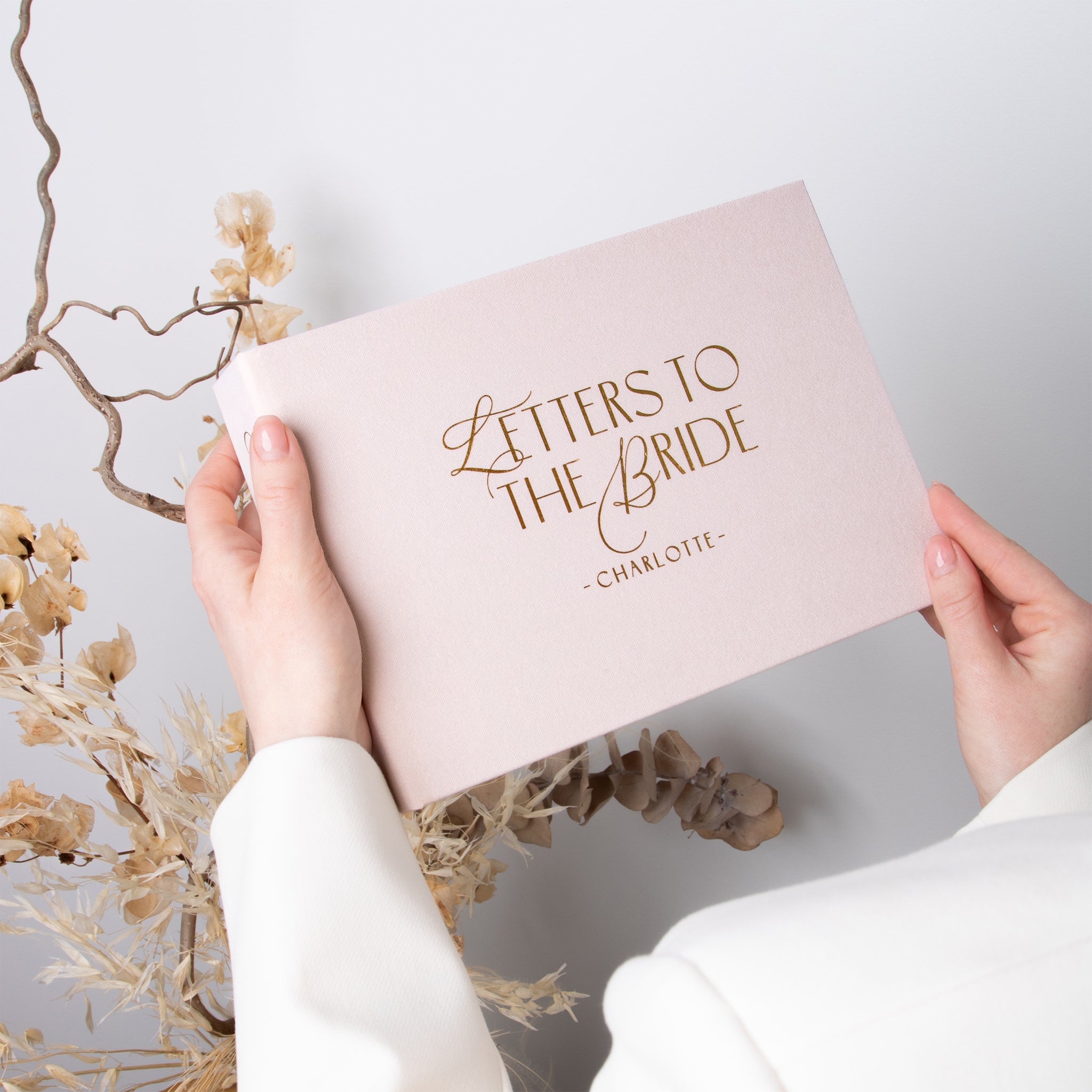 Cream + Real Gold |  Letters to Bride Guest Book