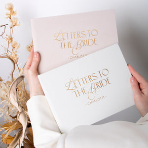 Cream + Real Gold |  Letters to Bride Guest Book