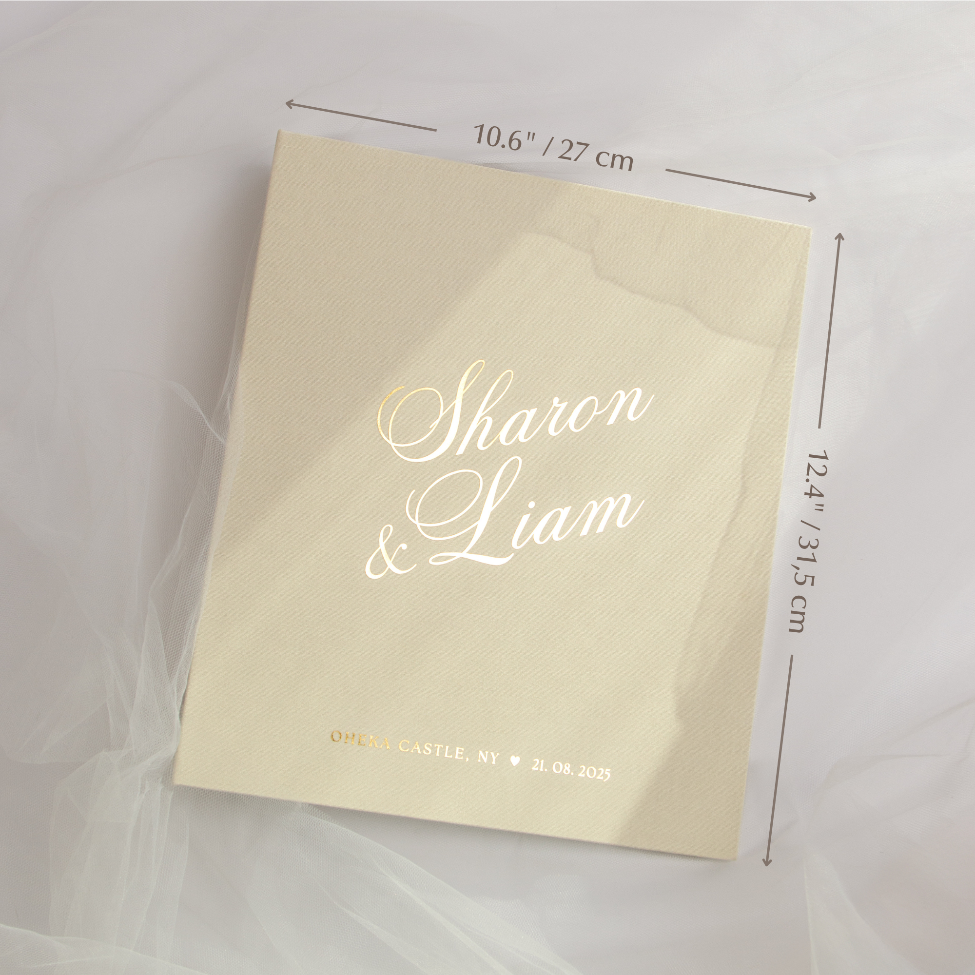 Ivory + Real Gold | Binder with Sleeves