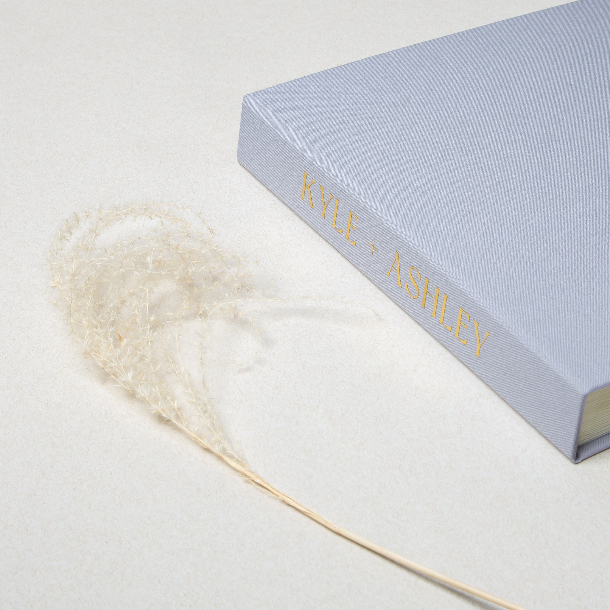 Dusty Sky Blue + Real Gold | Guest Book