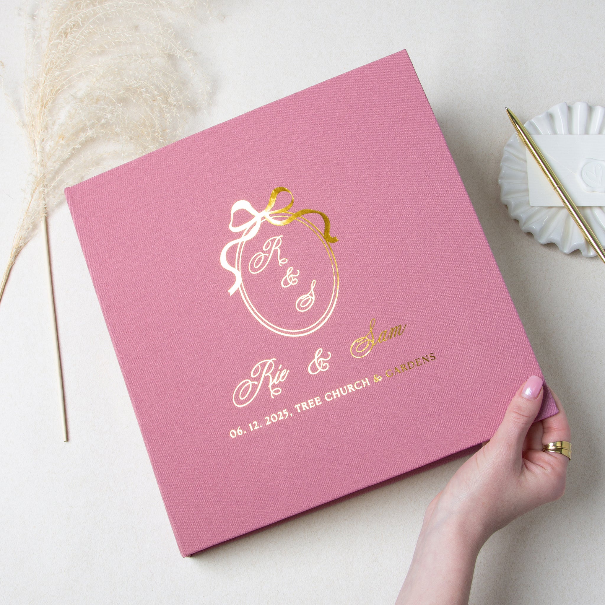 Dusty Pink + Real Gold | Guest Book