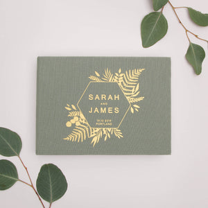 Sage Green + Gold Matte | Guest Book