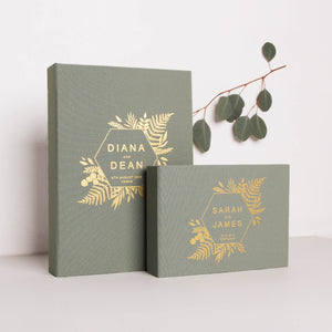 Sage Green + Gold Matte | Guest Book