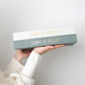 Sage Green + Real Gold | Guest Book