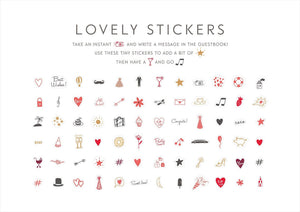 Lovely Stickers for Wedding Guest Book, entertain your guest