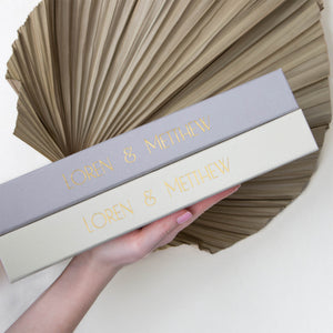 Light Gray + Real Gold | Guest Book