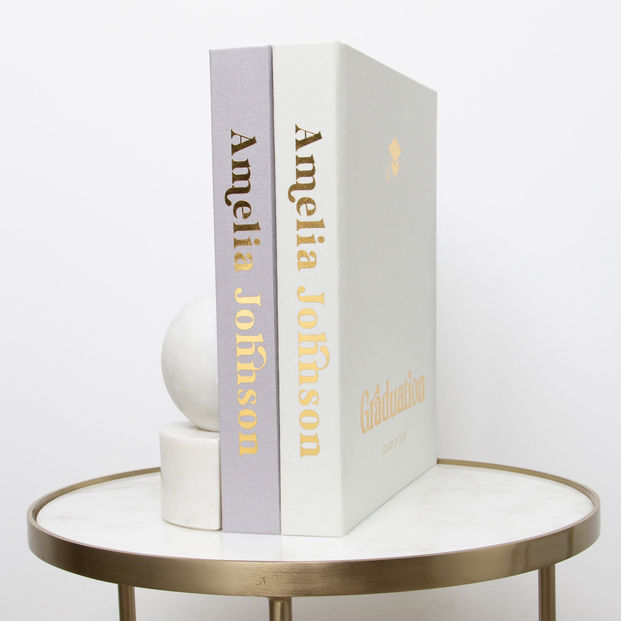 Silky White + Real Gold | Graduation Guest Book