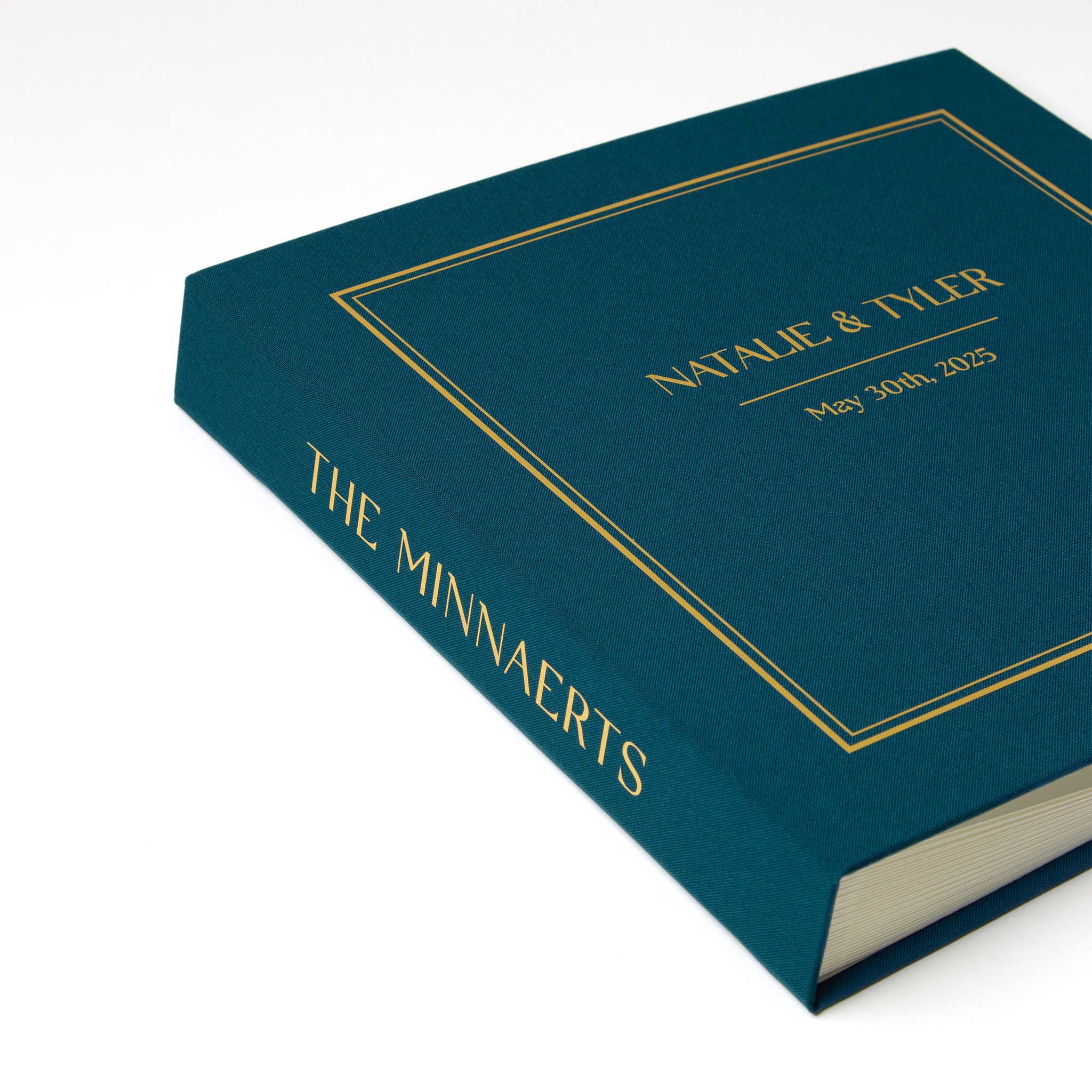 Petrol Blue + Real Gold | Guest Book