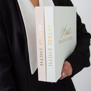 Silky White + Real Gold | Graduation Guest Book