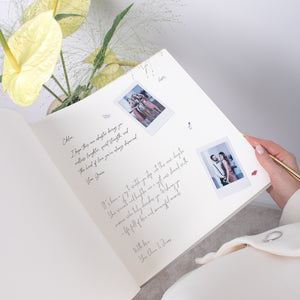 Sage Green + White Velour | Letters to Bride Guest Book