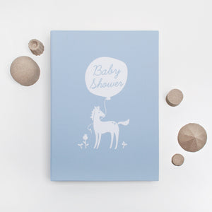 Baby Shower Album,  Light Blue with Little Horse instax picture album, Kids Album - by Liumy - Liumy 