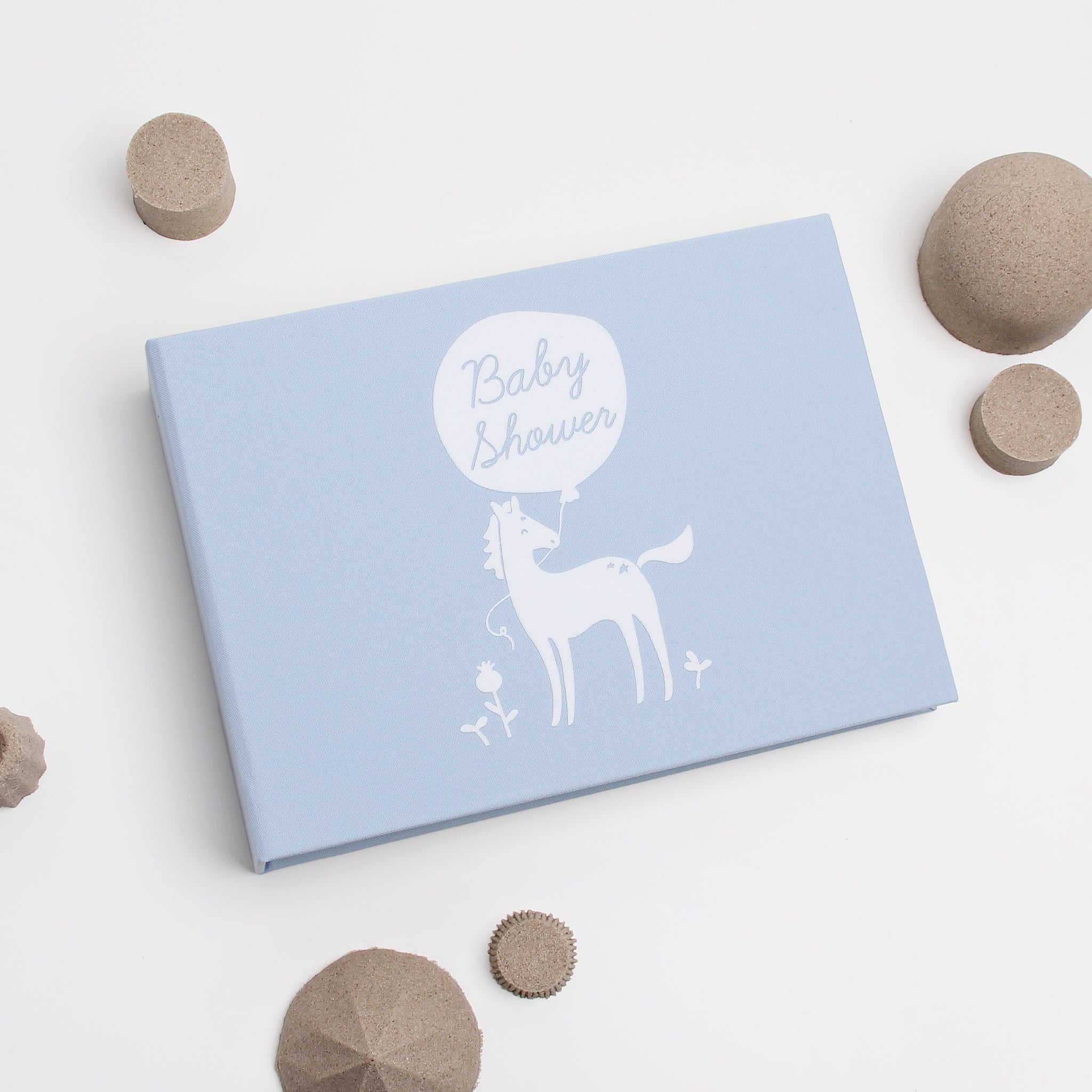 Baby Shower Album,  Light Blue with Little Horse instax picture album, Kids Album - by Liumy - Liumy 
