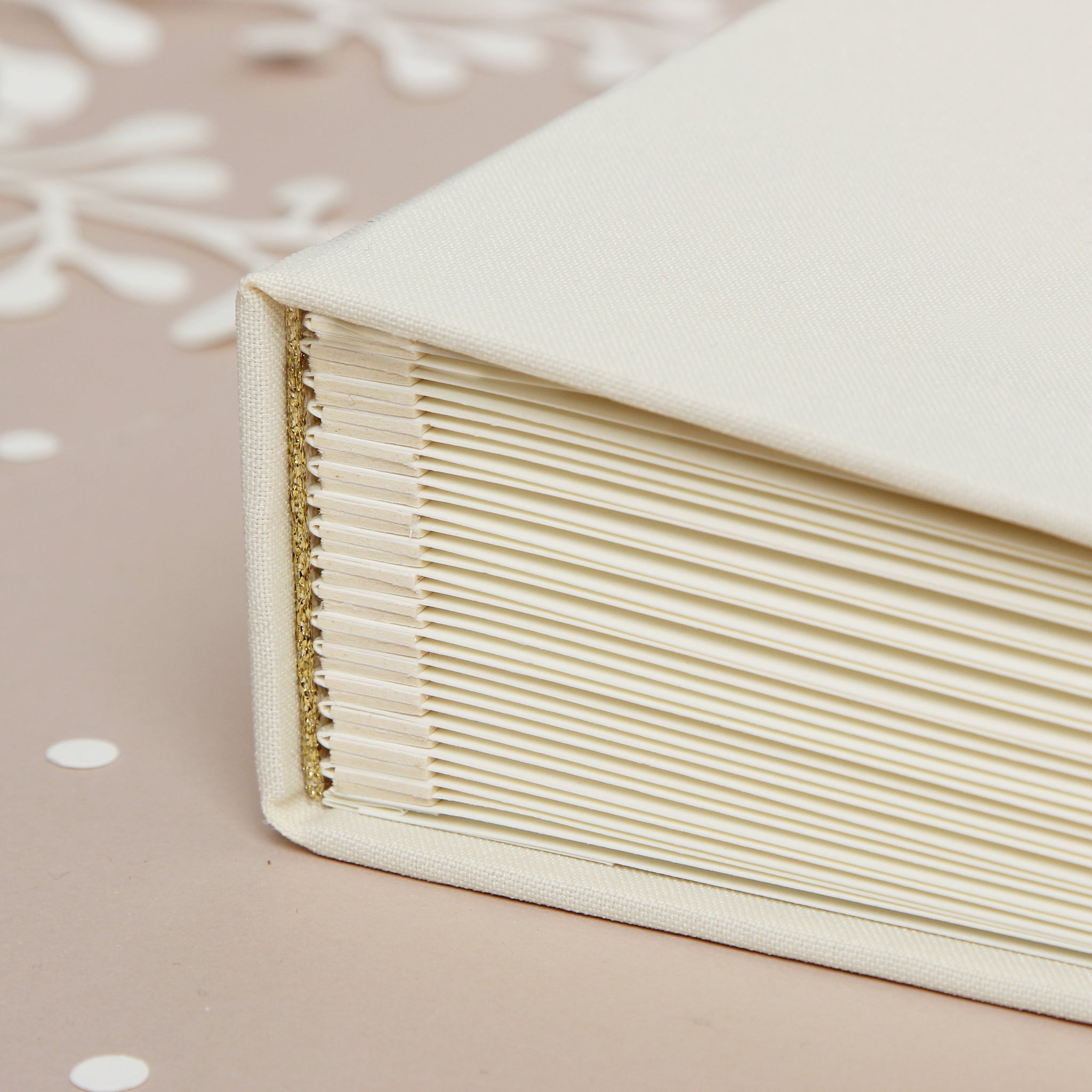 Instant Wedding Album Ivory Guest Book with Gold Glitter BOLD Lettering Instax Photo album - Liumy 