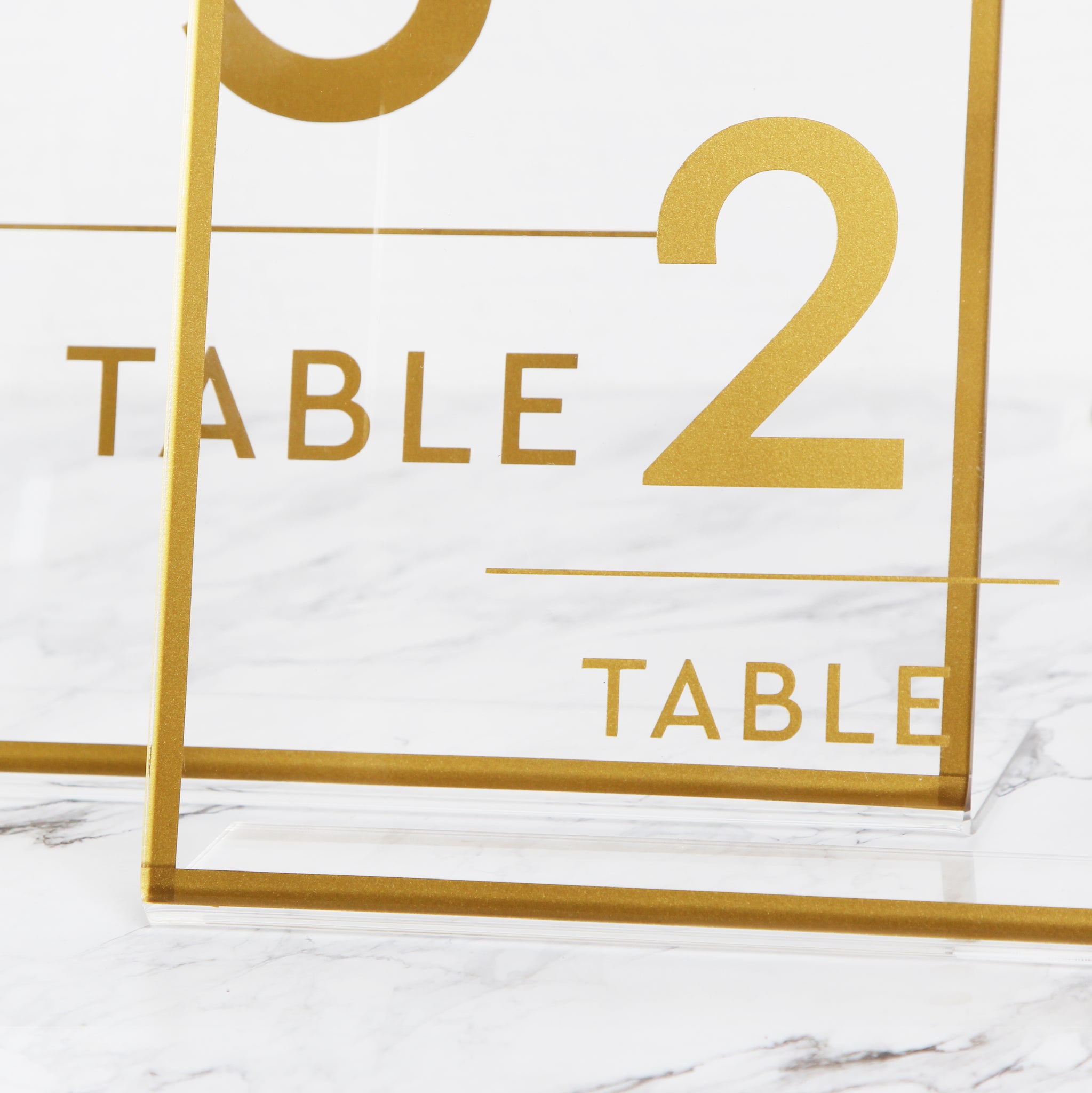 Big Gold Foil Sign For Table Numbers - Acrylic Wedding Sign - Guest book Glass Sign - Transperant Photo Guestbook Sign - by Liumy - Liumy 