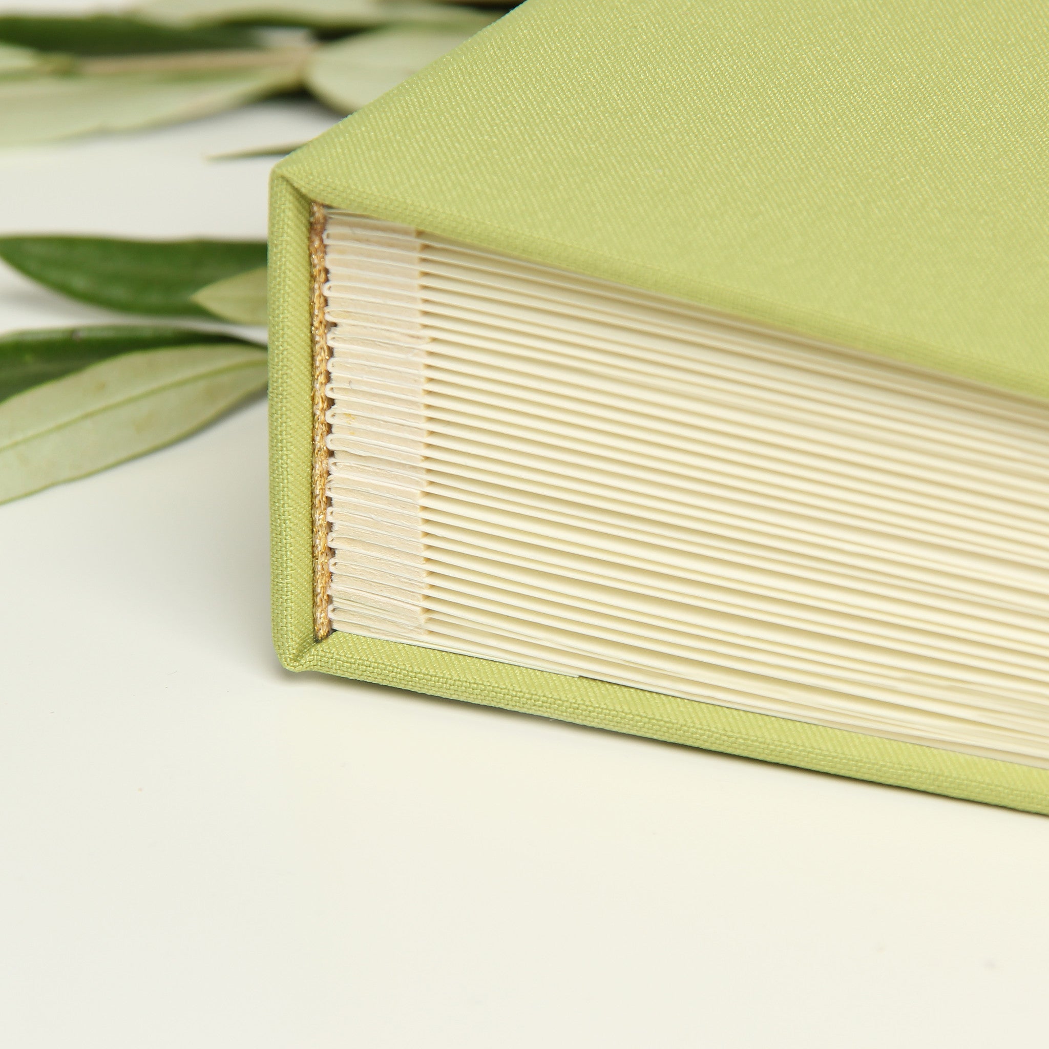 Instant Wedding Guest Book Album Olive with White Lettering by Liumy - Liumy 